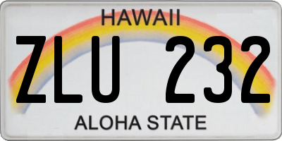 HI license plate ZLU232