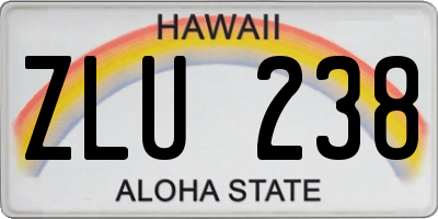 HI license plate ZLU238