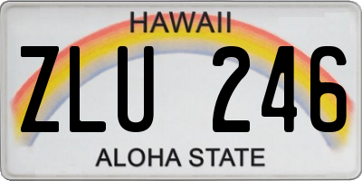 HI license plate ZLU246