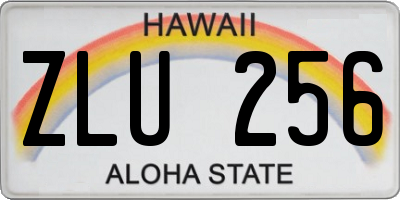 HI license plate ZLU256