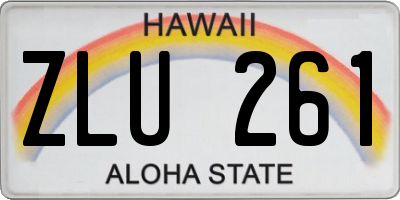 HI license plate ZLU261