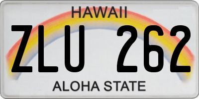 HI license plate ZLU262