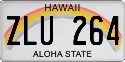 HI license plate ZLU264