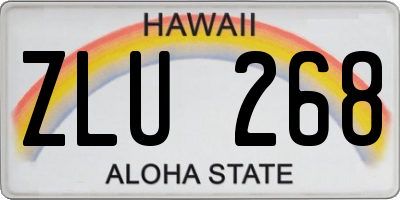 HI license plate ZLU268