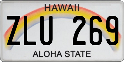 HI license plate ZLU269