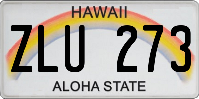 HI license plate ZLU273