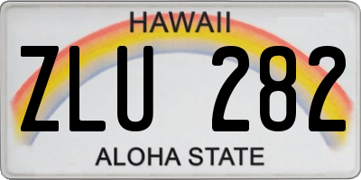 HI license plate ZLU282