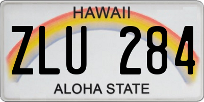 HI license plate ZLU284