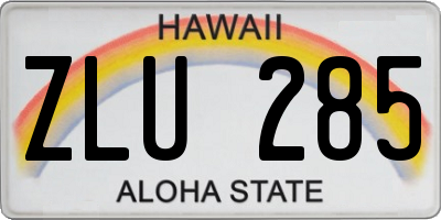 HI license plate ZLU285