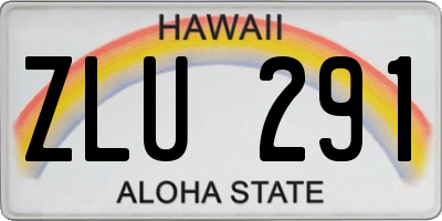 HI license plate ZLU291