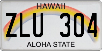 HI license plate ZLU304