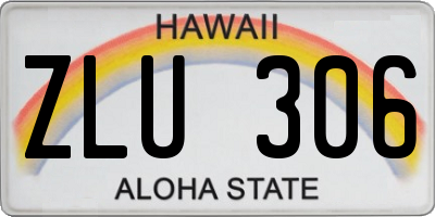HI license plate ZLU306