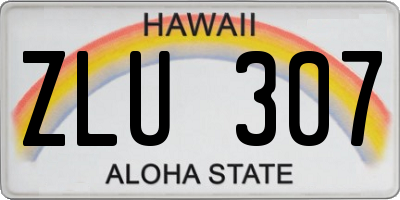 HI license plate ZLU307