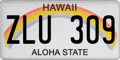 HI license plate ZLU309
