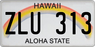 HI license plate ZLU313