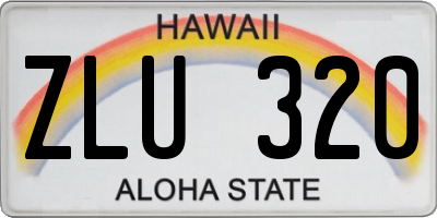 HI license plate ZLU320