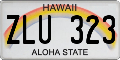 HI license plate ZLU323