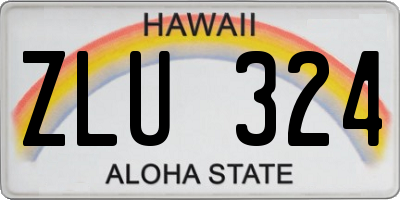 HI license plate ZLU324