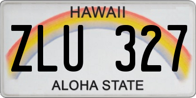 HI license plate ZLU327
