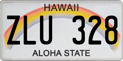 HI license plate ZLU328