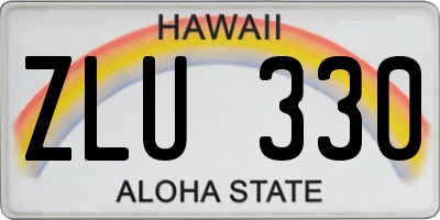 HI license plate ZLU330