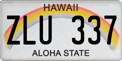 HI license plate ZLU337