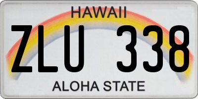 HI license plate ZLU338