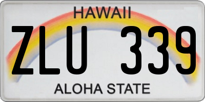 HI license plate ZLU339