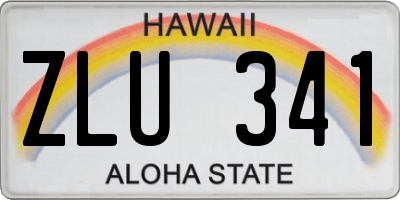 HI license plate ZLU341