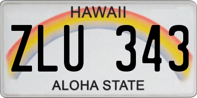 HI license plate ZLU343