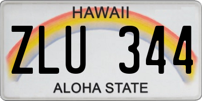HI license plate ZLU344