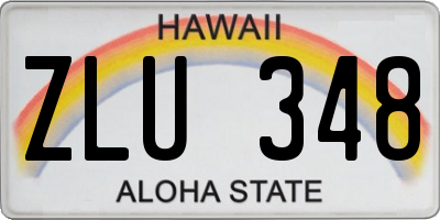 HI license plate ZLU348