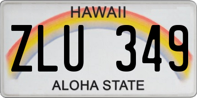 HI license plate ZLU349