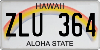 HI license plate ZLU364