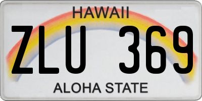 HI license plate ZLU369