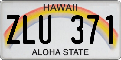HI license plate ZLU371