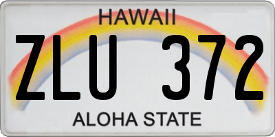 HI license plate ZLU372