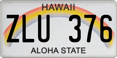 HI license plate ZLU376