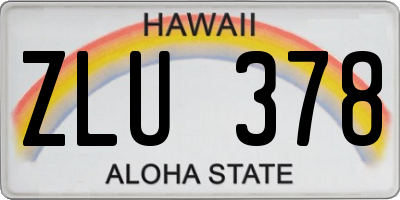 HI license plate ZLU378