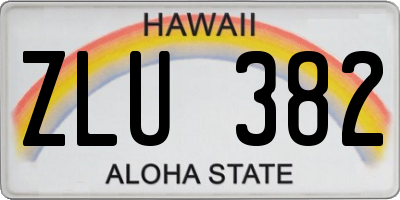 HI license plate ZLU382