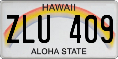 HI license plate ZLU409