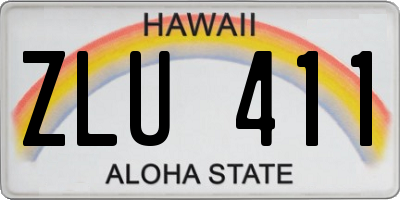 HI license plate ZLU411