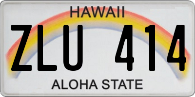 HI license plate ZLU414