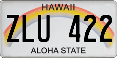 HI license plate ZLU422