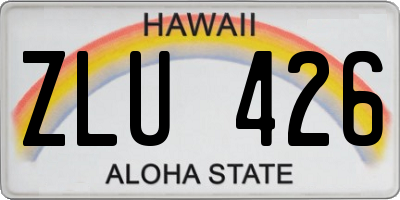 HI license plate ZLU426