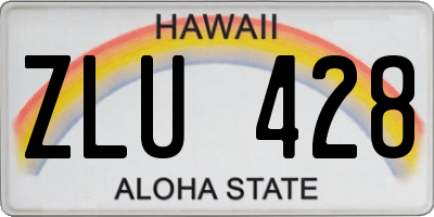HI license plate ZLU428
