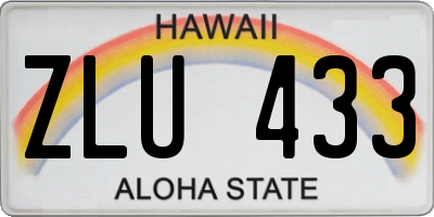 HI license plate ZLU433