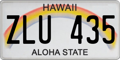 HI license plate ZLU435