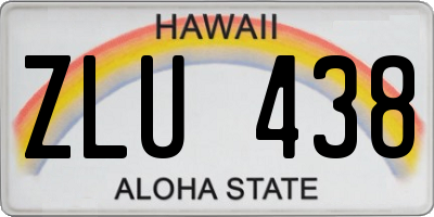 HI license plate ZLU438