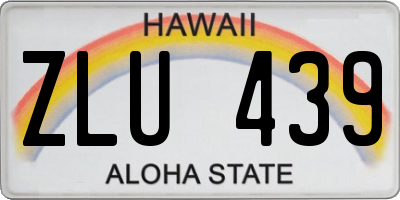 HI license plate ZLU439